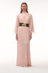Boho Crepe Chine Maxi Dress / Dust Pink